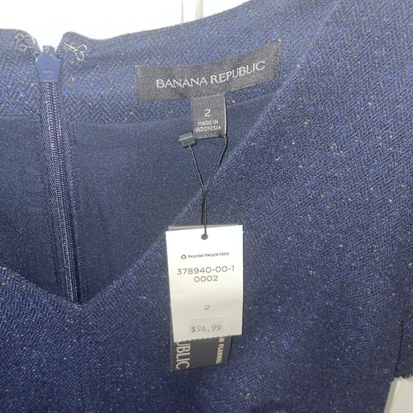 Banana Republic navy tweed shift dress - Picture 3 of 6